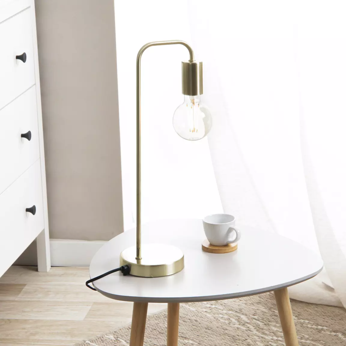 Lampe à poser en métal (H45 cm) Keli Or