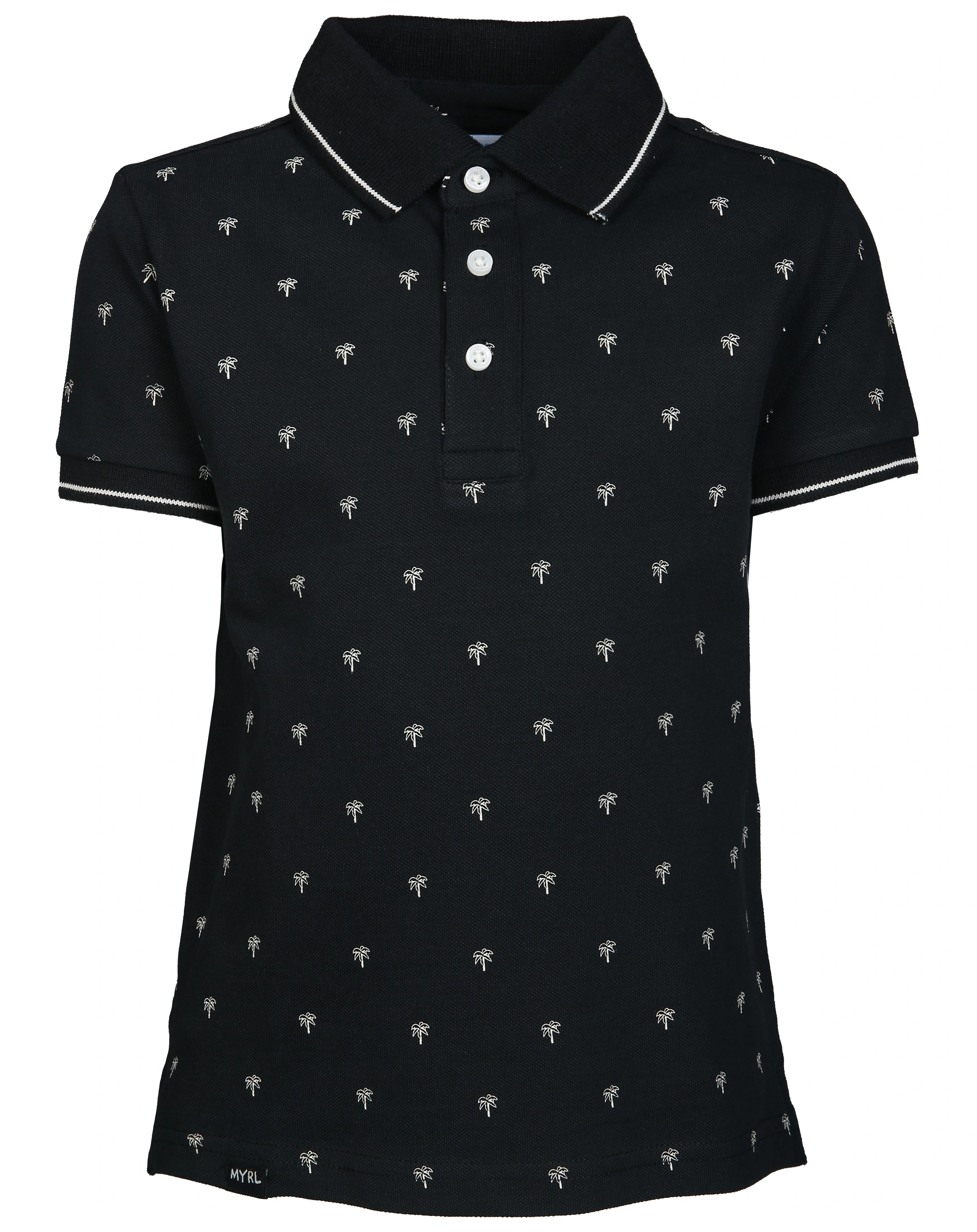 Polo-Shirt PALMS in schwarz