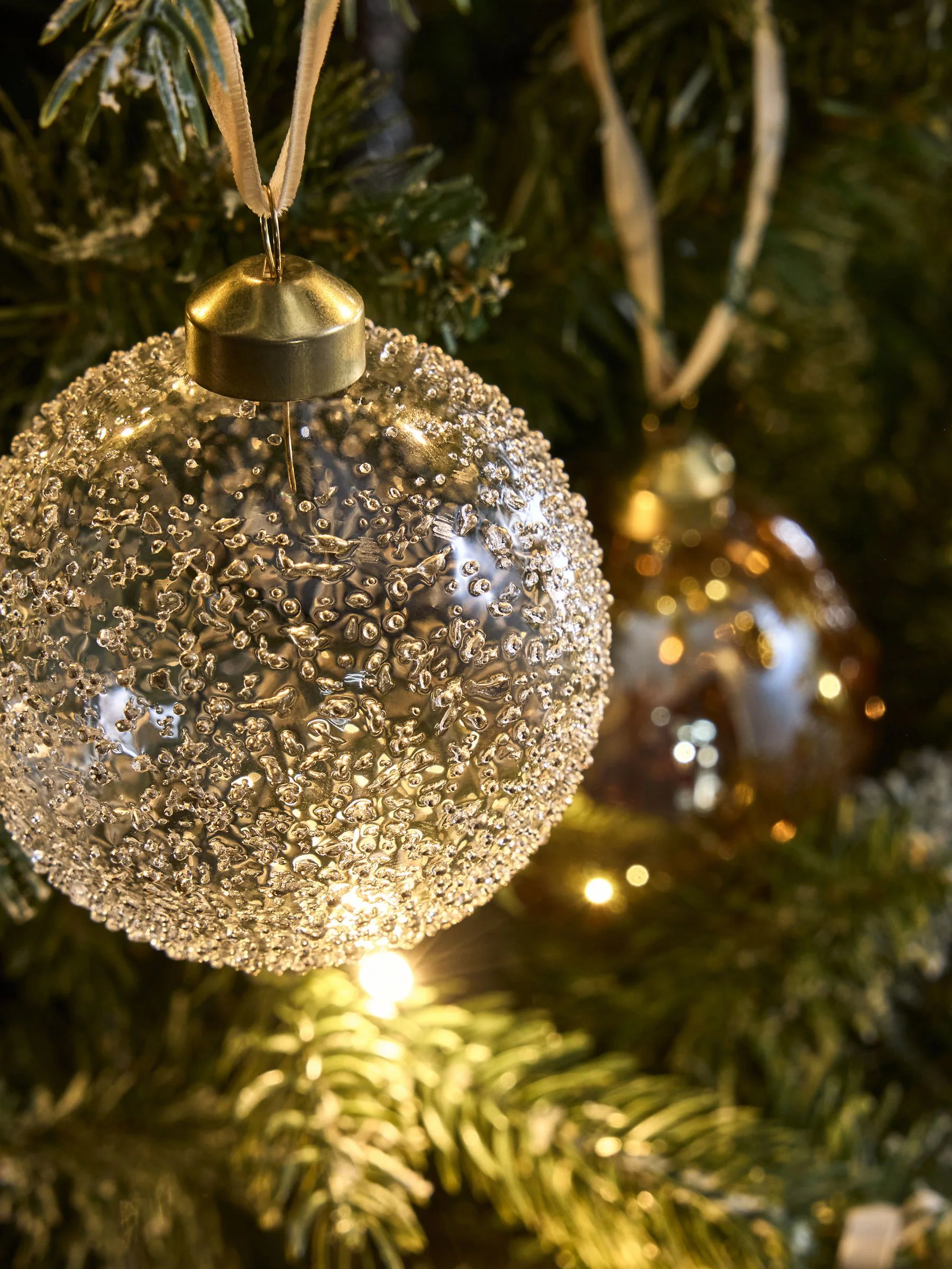 Set van 9 luxe kerstballen van glas