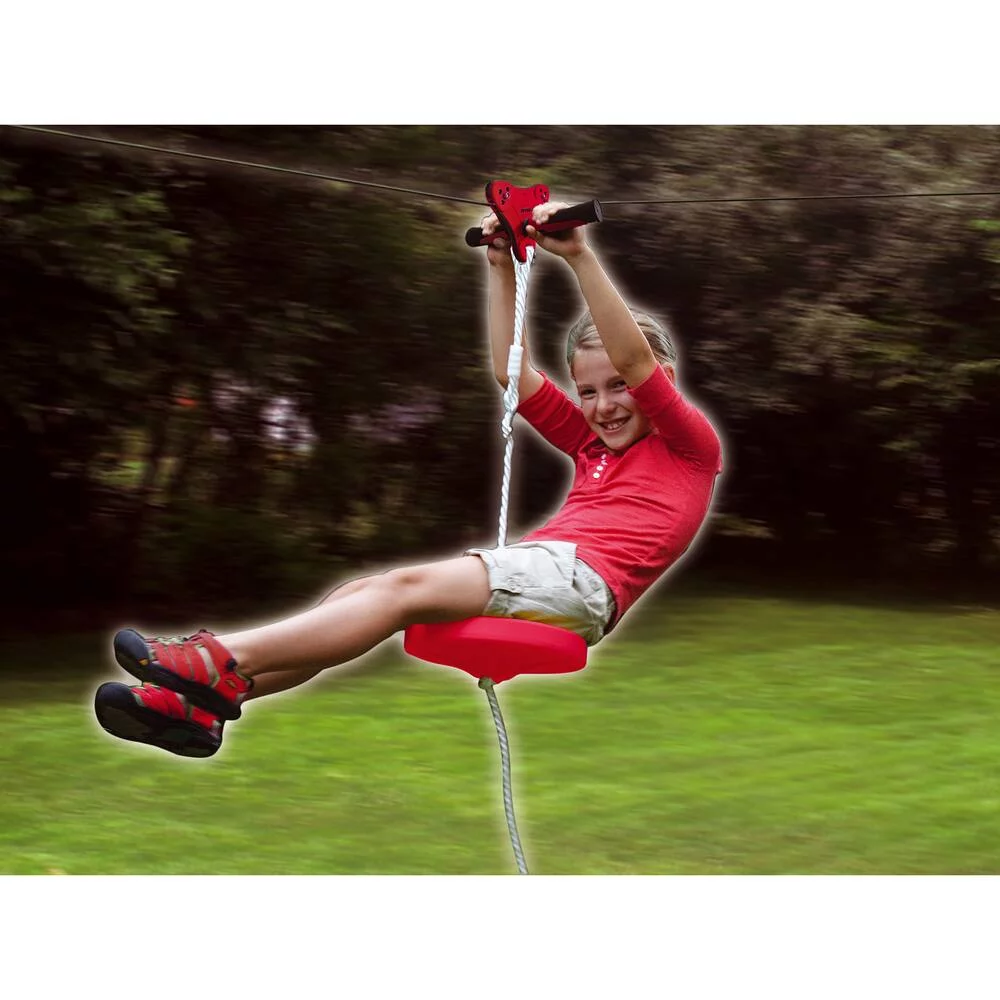 SLACKERS ZIPLINE - TYROLIENNE EAGLE AVEC BALANCOIRE DISQUE