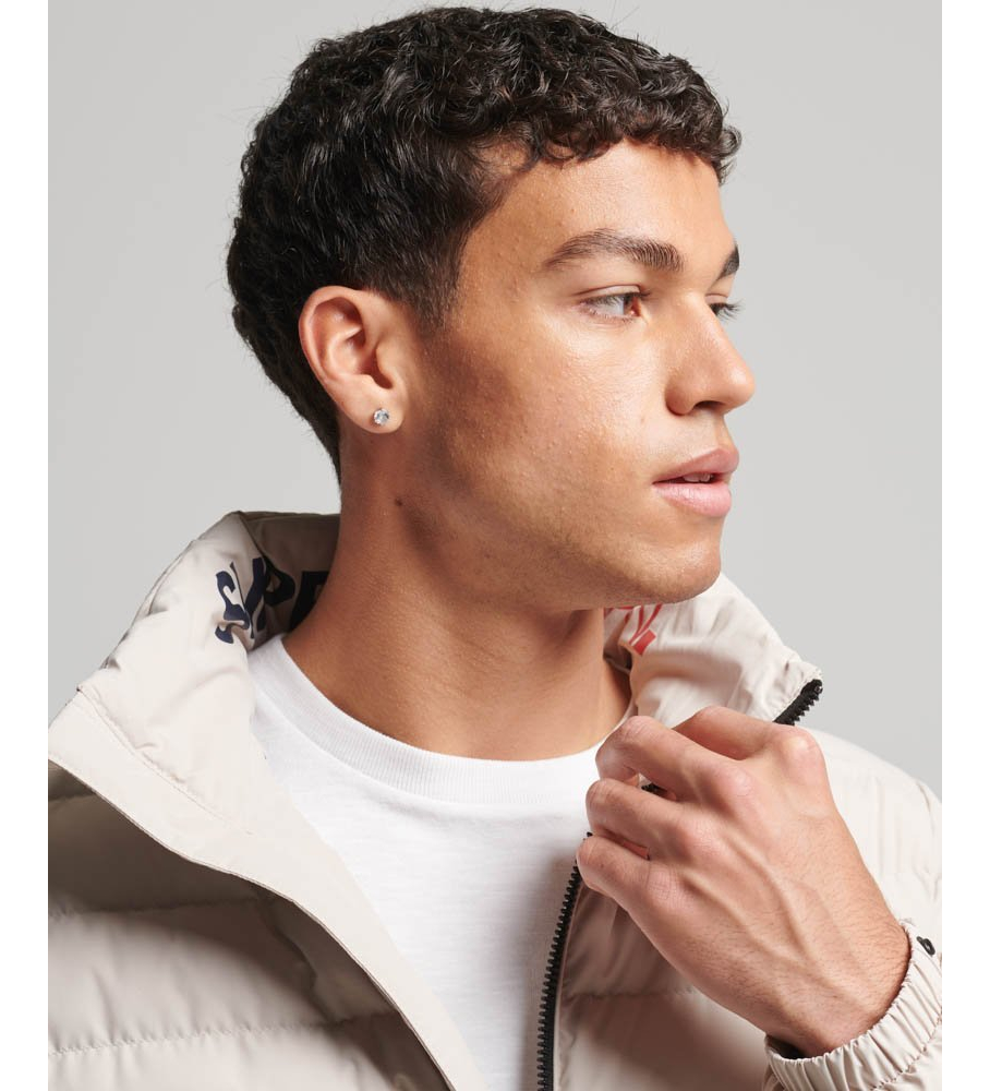 Jaqueta acolchoada estampada Superdry Fuji cinza