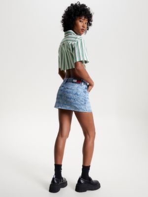 Camisa listrada ultra cropped