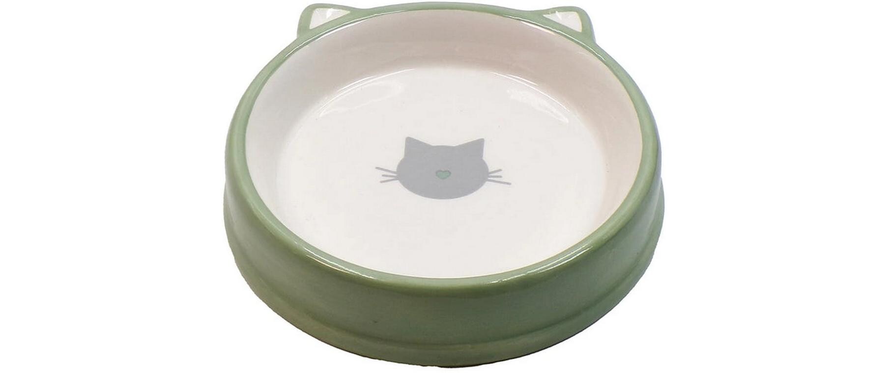 Keramiknapf GrünKeramikschüssel für Katzen