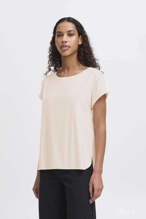 Ichi beige dames t-shirt