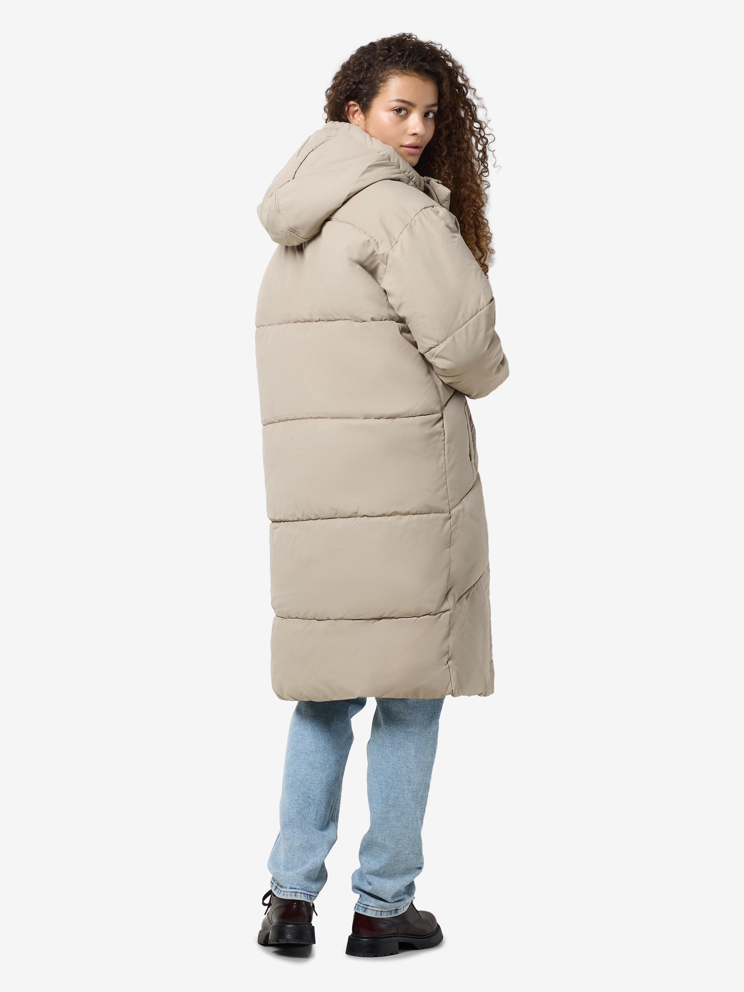 Noisy may Steppjacke »NMTENNA L/S LONG JACKET NOOS« mit Kapuze