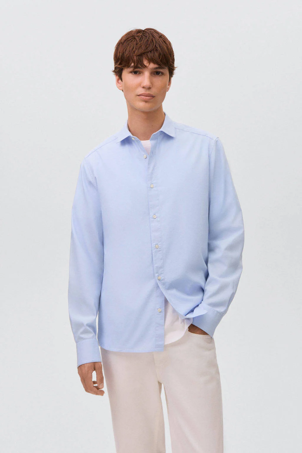 MANGO TEEN overhemd lichtblauw