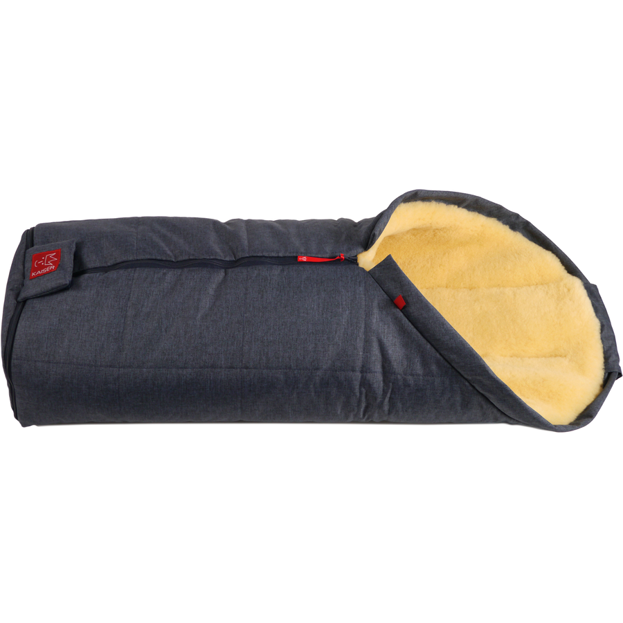 KAISER Lammfell-Fußsack Iglu Aktion navy melange