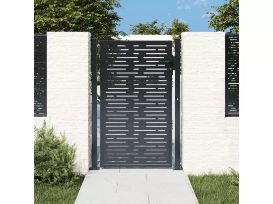 Portail de jardin anthracite 105x155 cm conception de carré