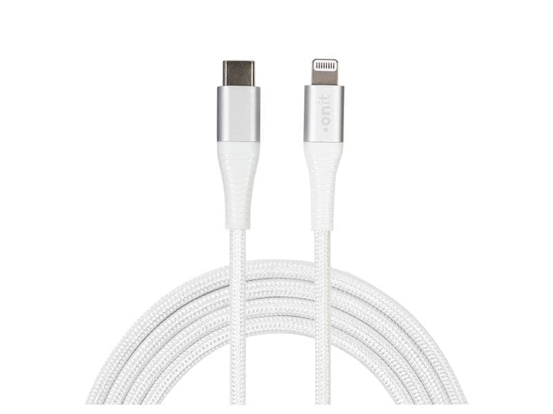 onit USB 2.0-Kabel MFi USB C - Lightning 0.5 m, Weiss Verbindungskabel für iPhone, iPad und iPod