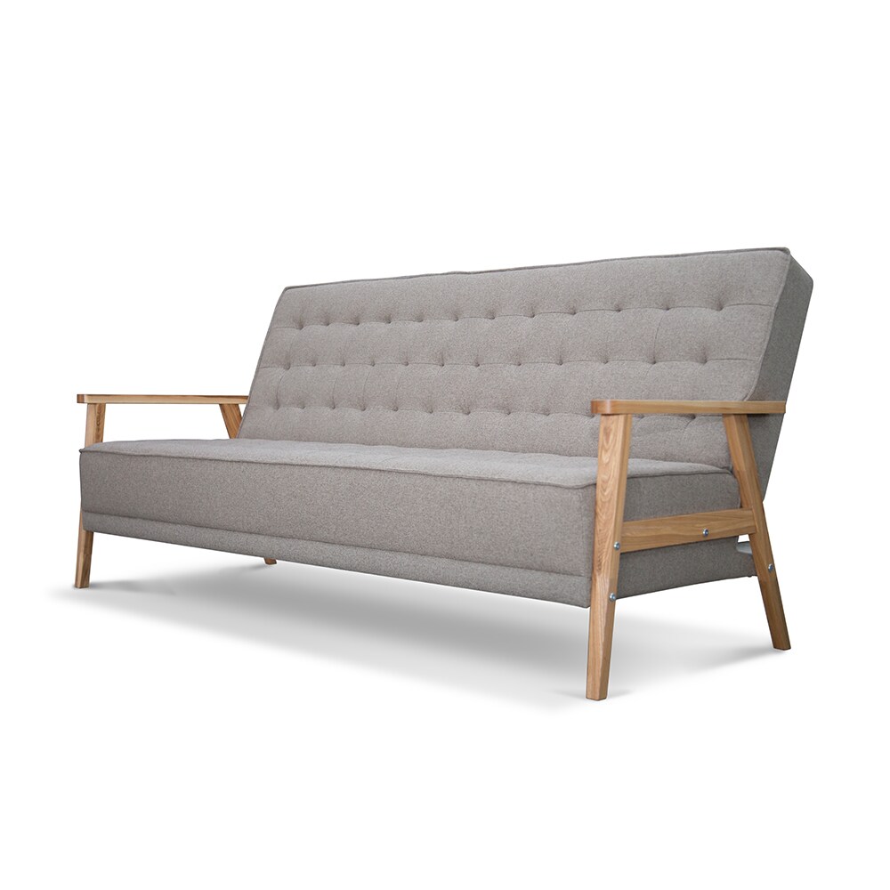 VitaliSpa Schlafsofa Dion mit Klappfunktion, Braun, moderne 3-Sitzer Gästecouch