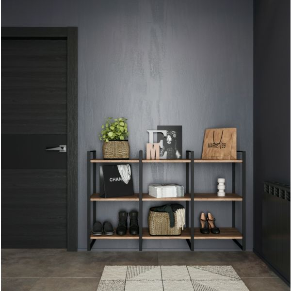 Emuca Estrutura Estante Lader, Altura 1150 mm, Aço, Pintado Preto - 4450114