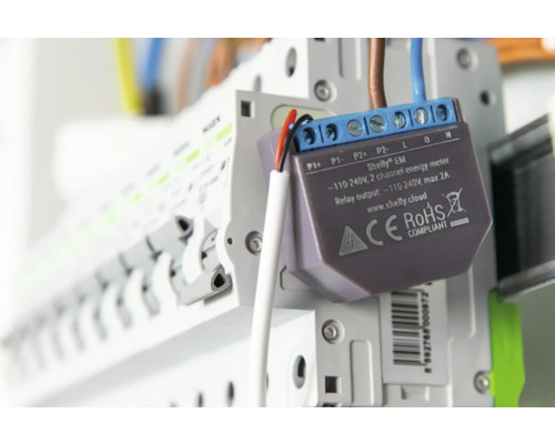 Shelly EM - Energiemeter, max. 2x 120A, zonder aansluitingen, meetfunctie, WLAN