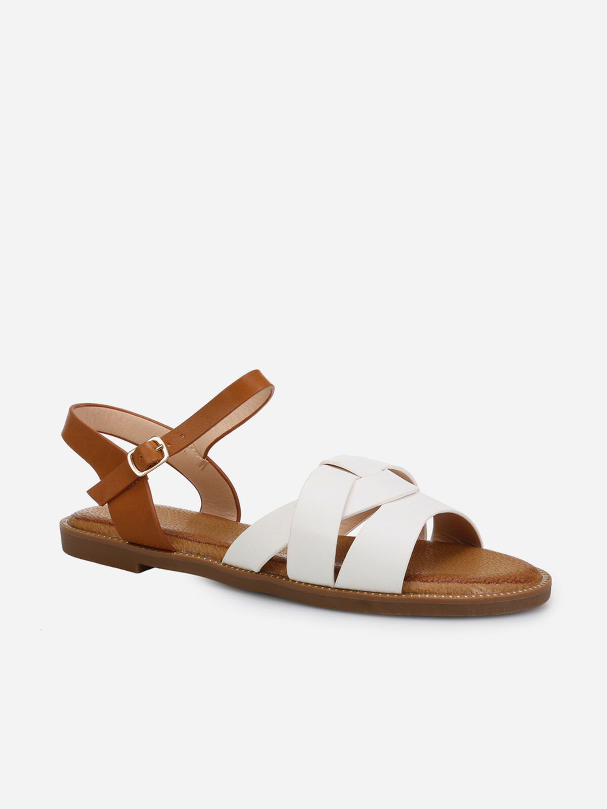 Sandales bicolores- Blanc