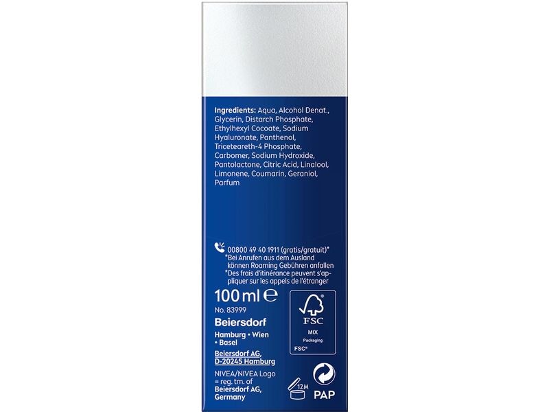 NIVEA MEN After Shave Balsam Anti-Age Hyaluron 100 ml Balsam pflegt die Männerhaut nach der Rasur, und schenkt ihr Frische