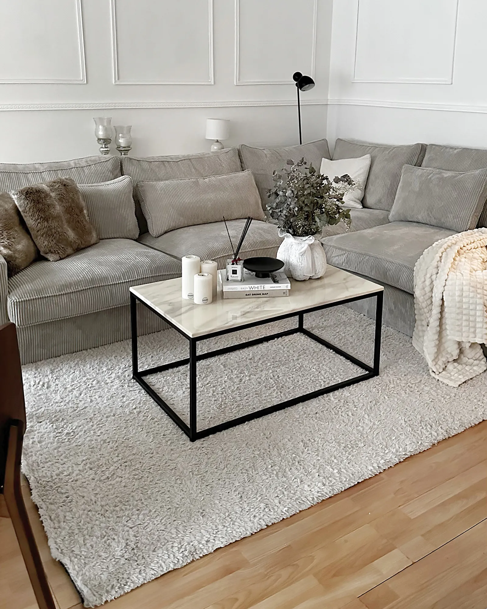 Salontafel DELANO Marmer/zwart