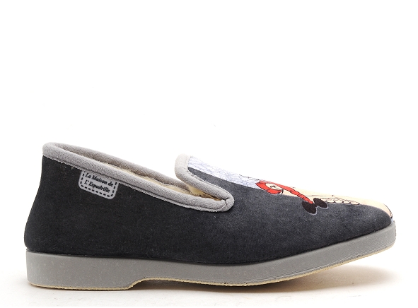 La maison de l espadrille chaussons homme a51h gris