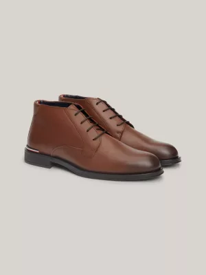 Botas de couro de cano baixo