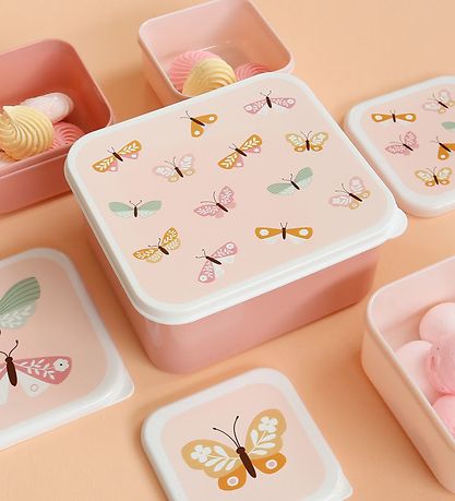 A Little Lovely Company Brotdosen-Set - 4- st. - Butterflies