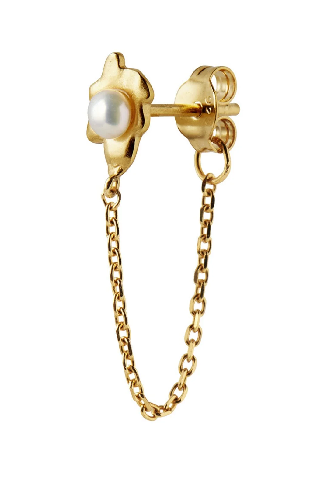 Stine A Shelly Pearl Earring W/ Chain