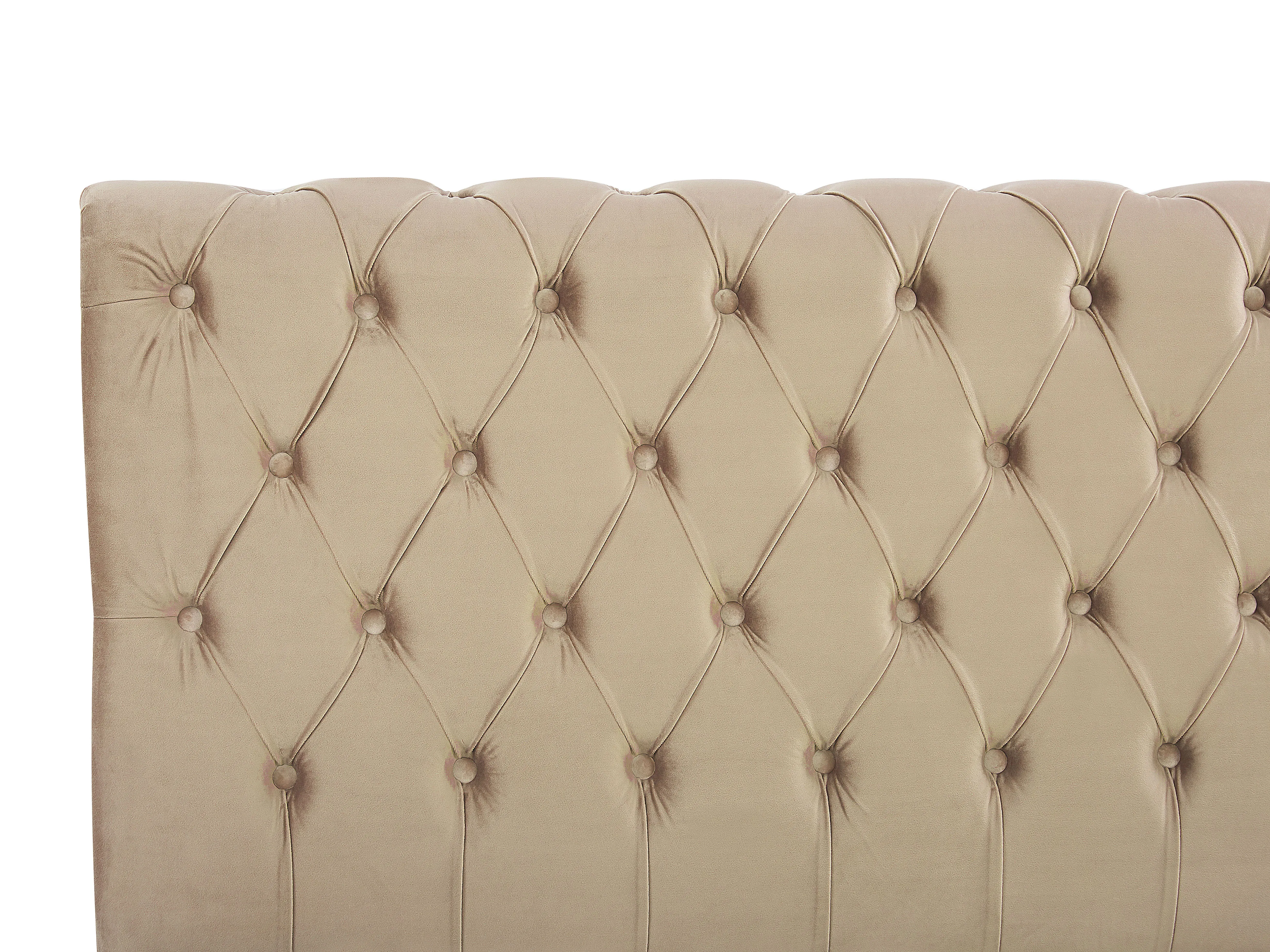 Bed Fluweel AVALLON 180 x 200 cm Beige
