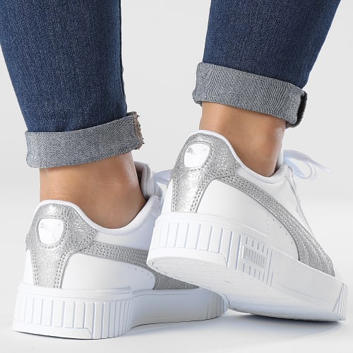 Baskets Femme Carina 2 Distressed 387622 Puma White Puma Silver