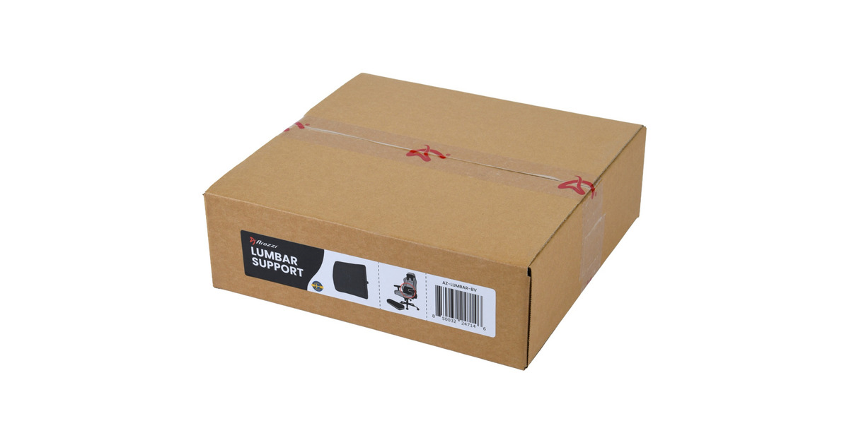 ArozziLumbar Support Black Velour - Horizontal Straps inlegkussen  (Zwart)