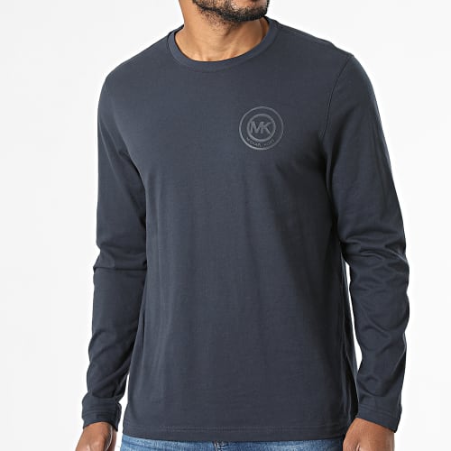 Tee Shirt Manches Longues Peached Jersey Bleu Marine