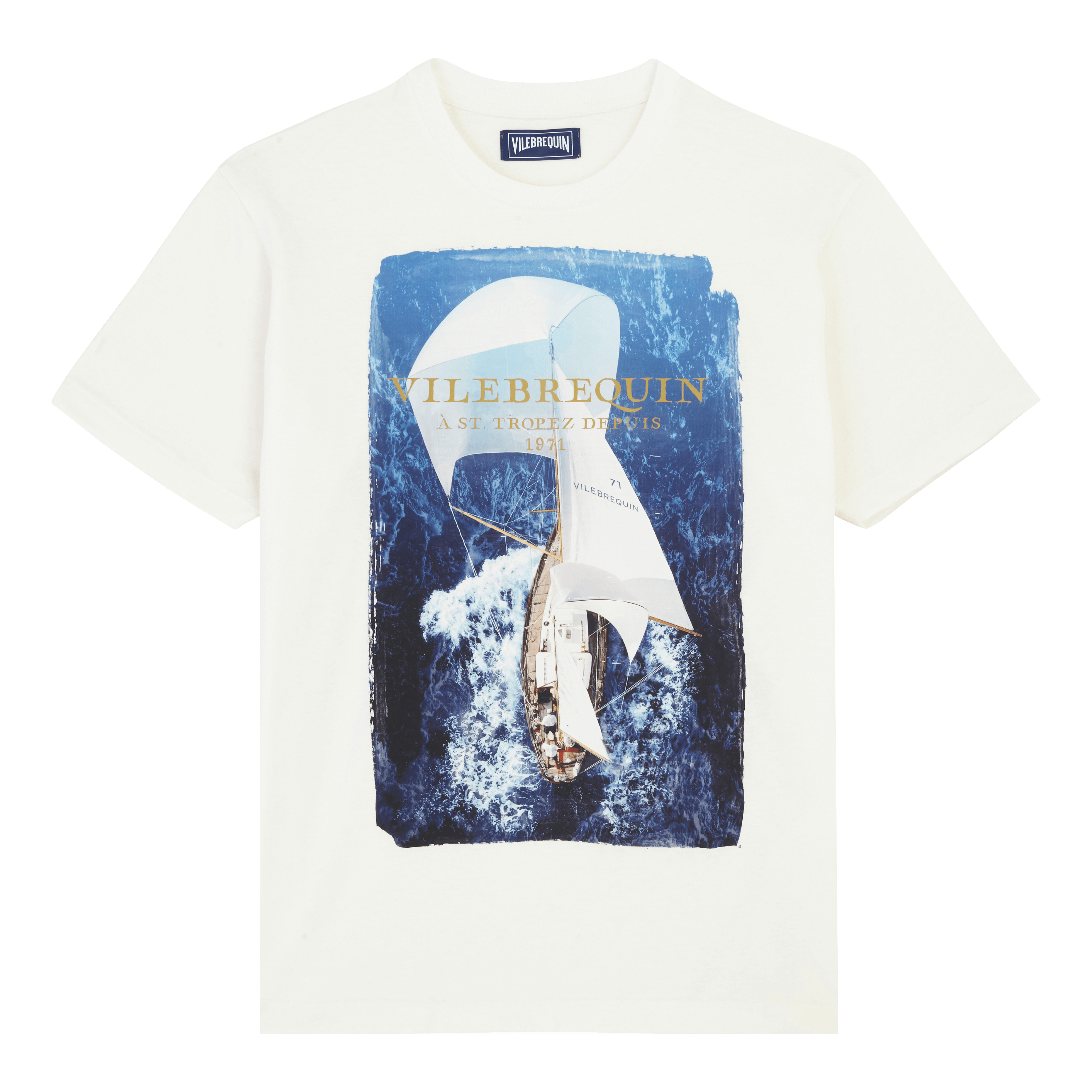 T-Shirt en Coton Homme Sailing Boat From The Sky