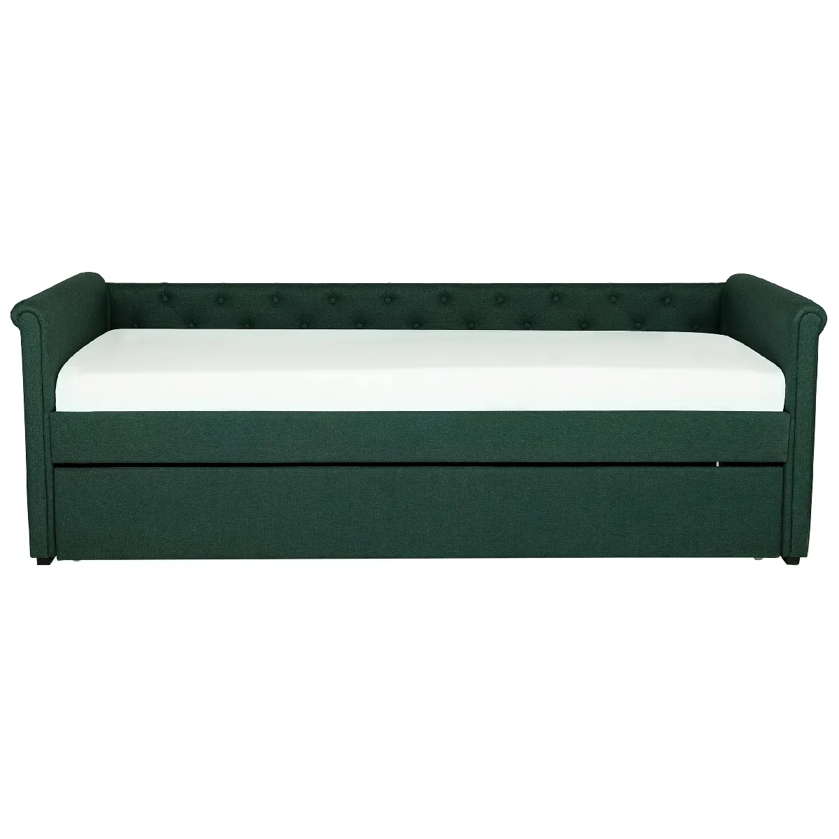 Beliani Libourne Lit 80x200 cm Tissu Vert