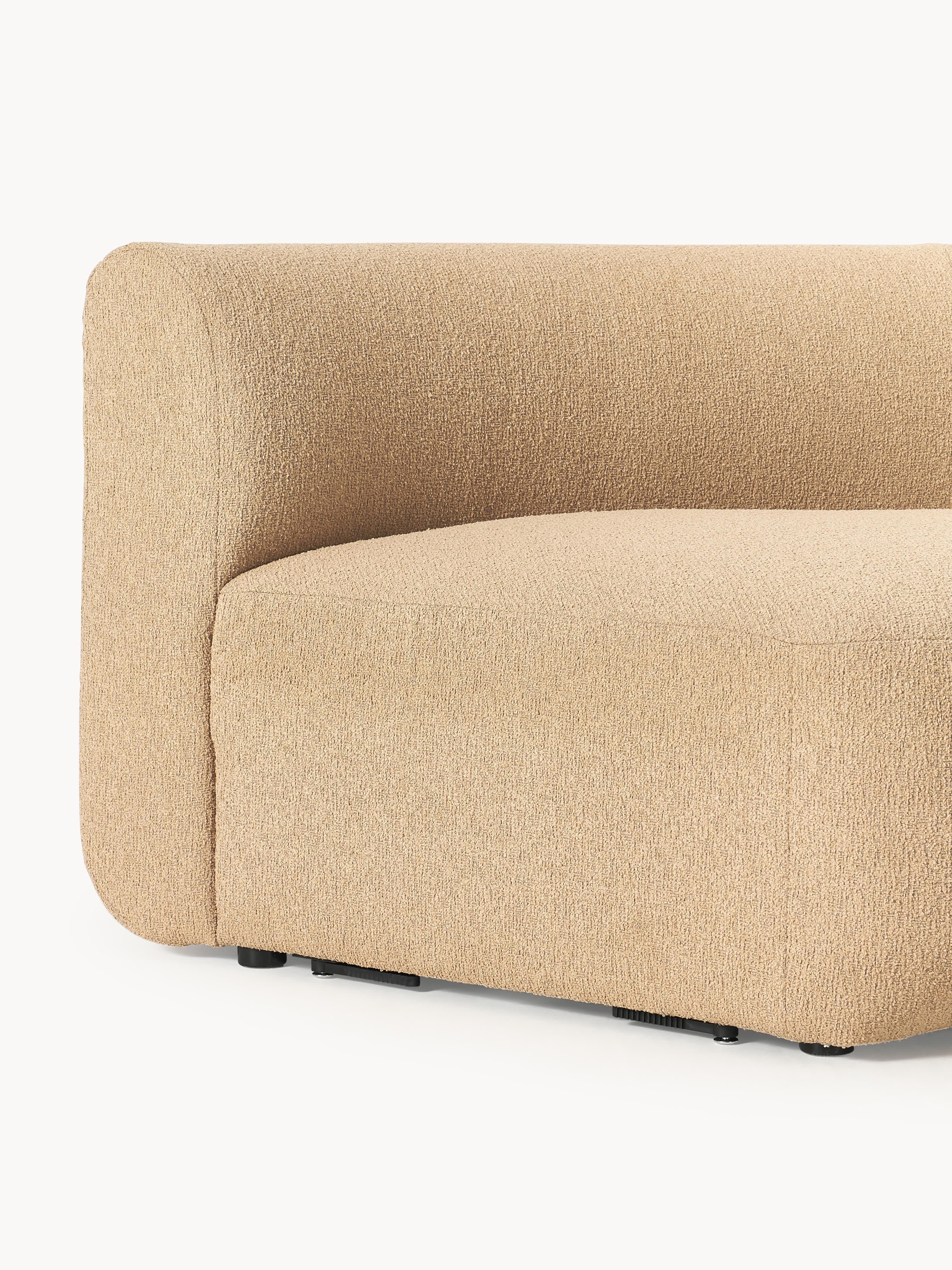 Ronde bouclé hoekmodule Sofia