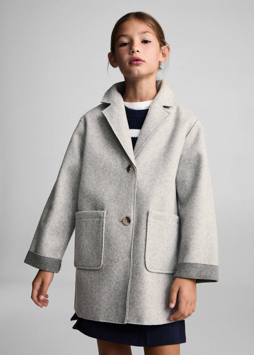Mango Kids tussenjas grijs
