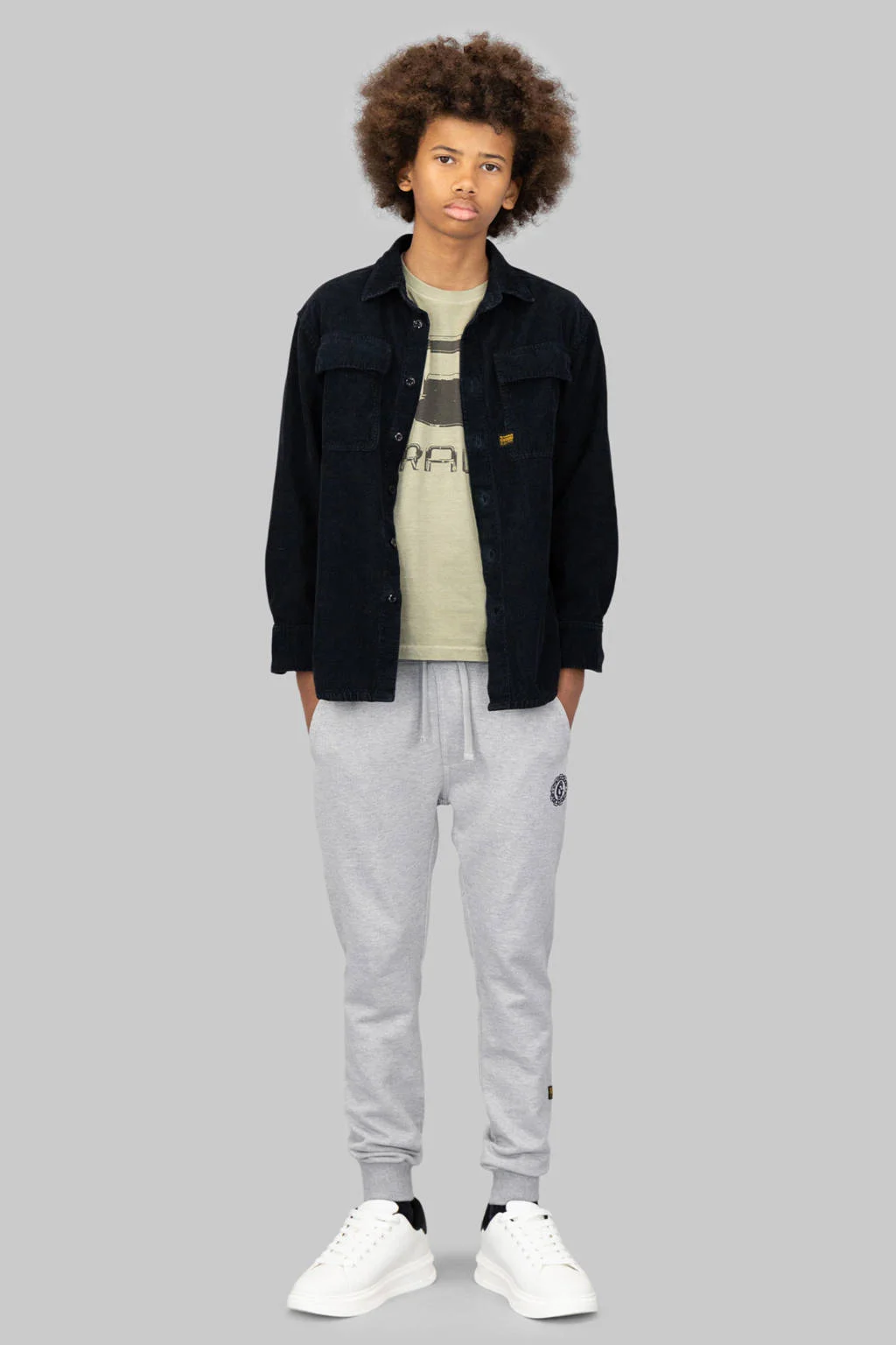 G-STAR regular sweatpant grijs melange