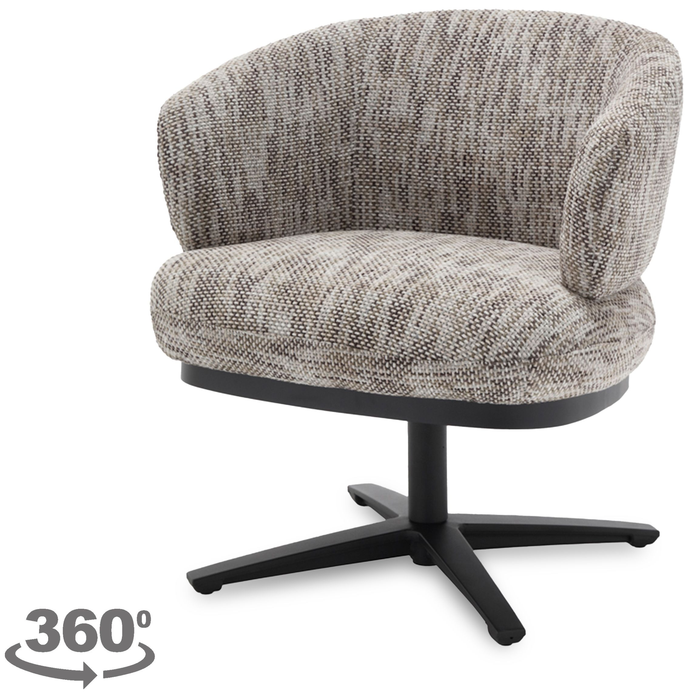 Stoel White-Grey Perca B71.5 x D65 x H79 cm