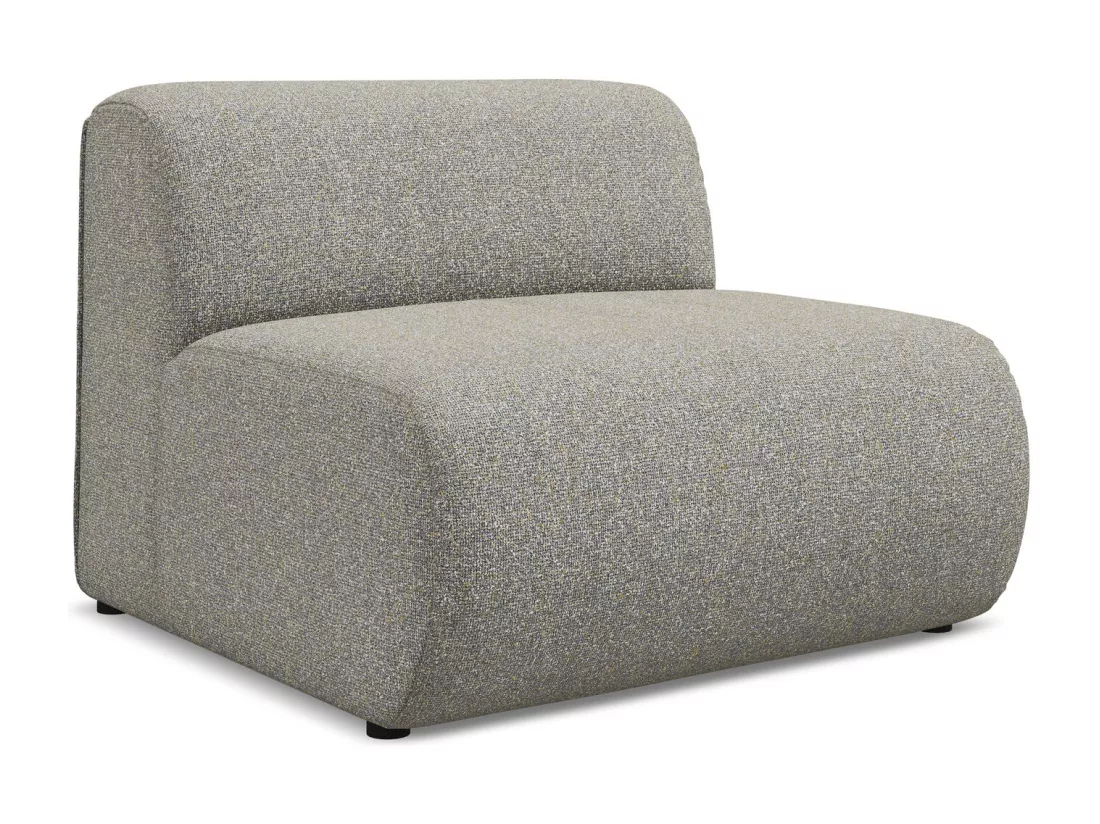 Fauteuil pour canapé modulable en tissu texturé - beige foncé - EKAHI