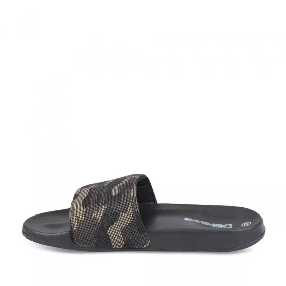 Claquettes NOIR DENIM SIDE