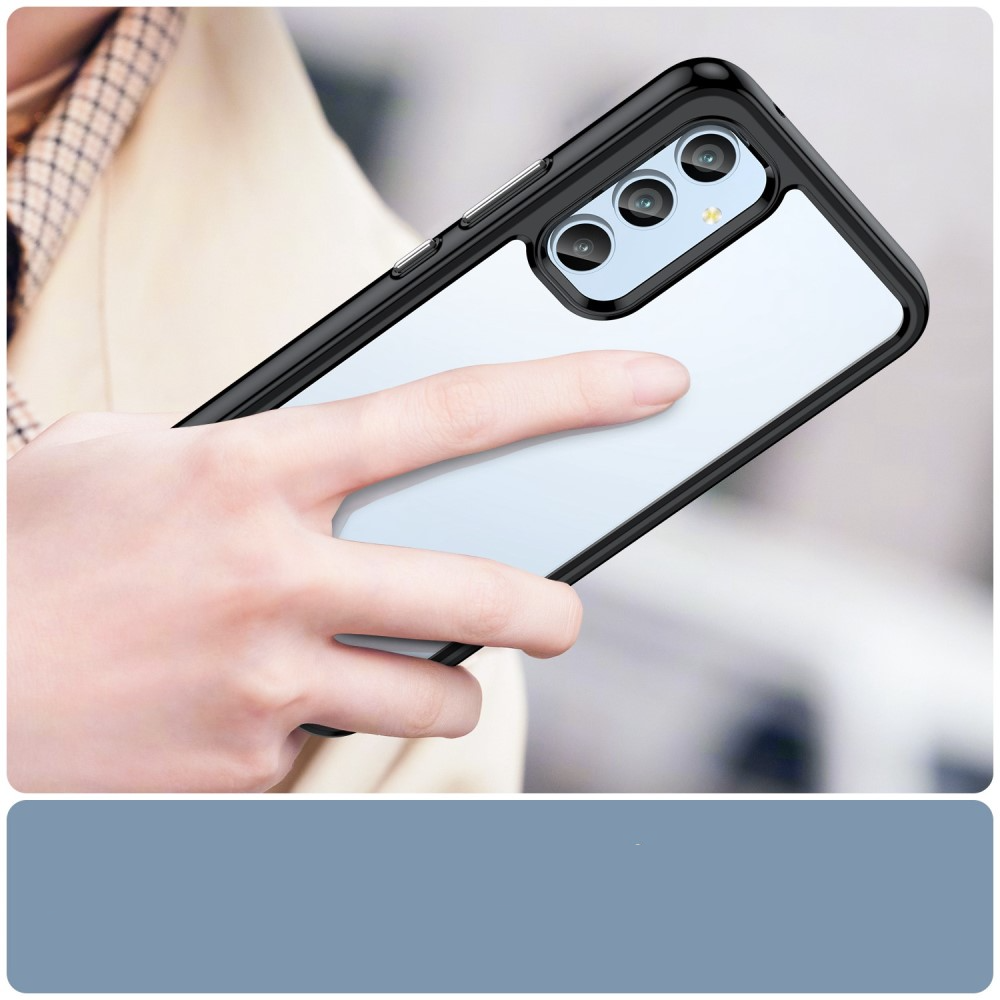 Samsung Galaxy A54 5G Hybrid Bumper Hülle mit Acryl Rückseite - Schwarz / Transparent