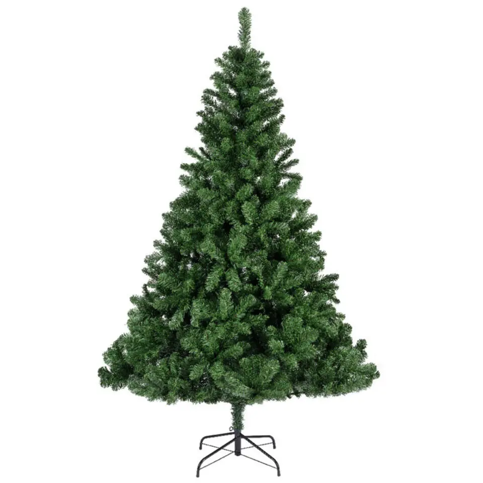 Bellatio Decorations kunst kerstboom - groen - H300 cm - D178 cm