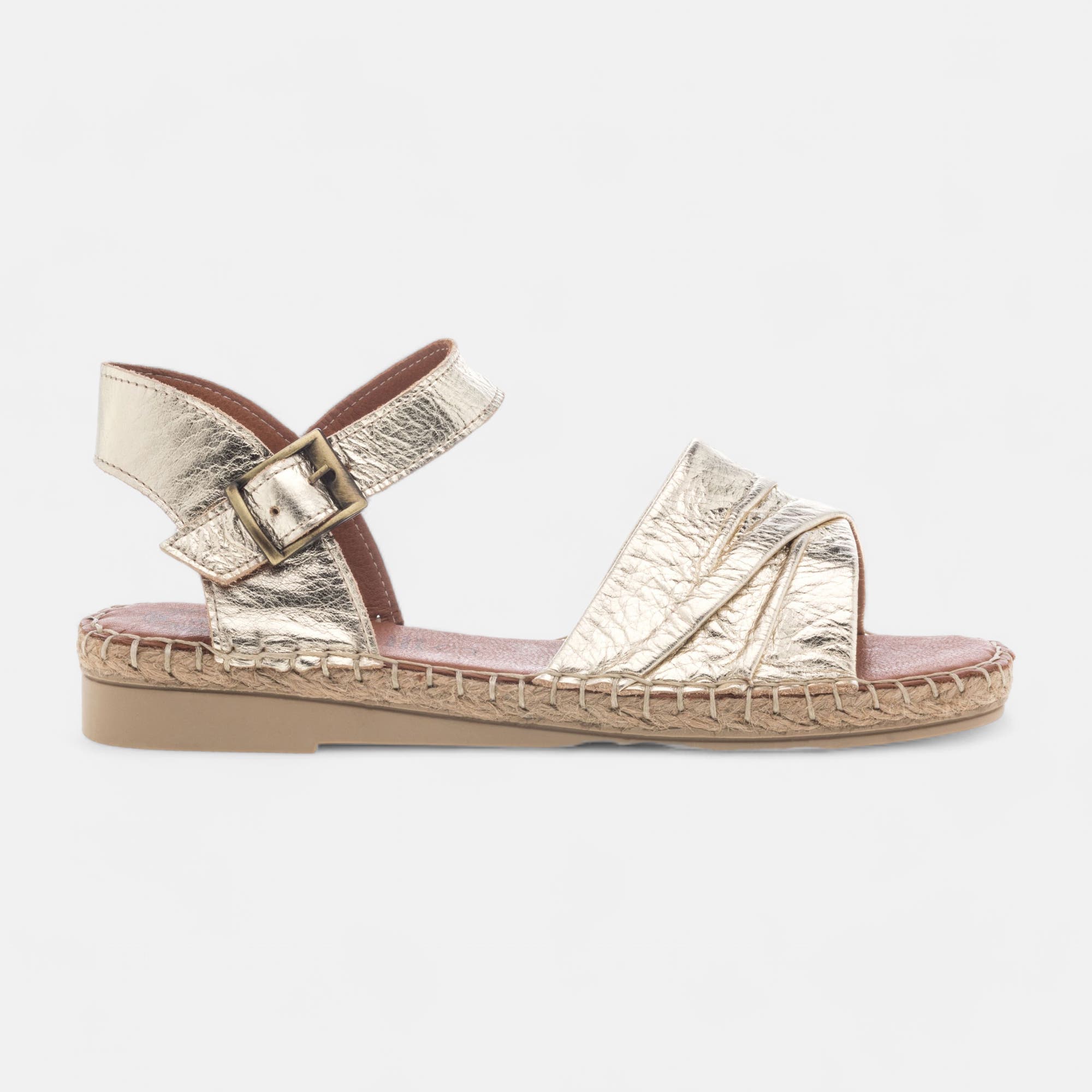 Sandales Femme en cuir or