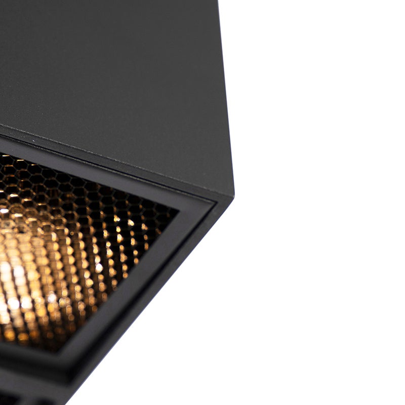 Designspot zwart 4-lichts - Qubo Honey