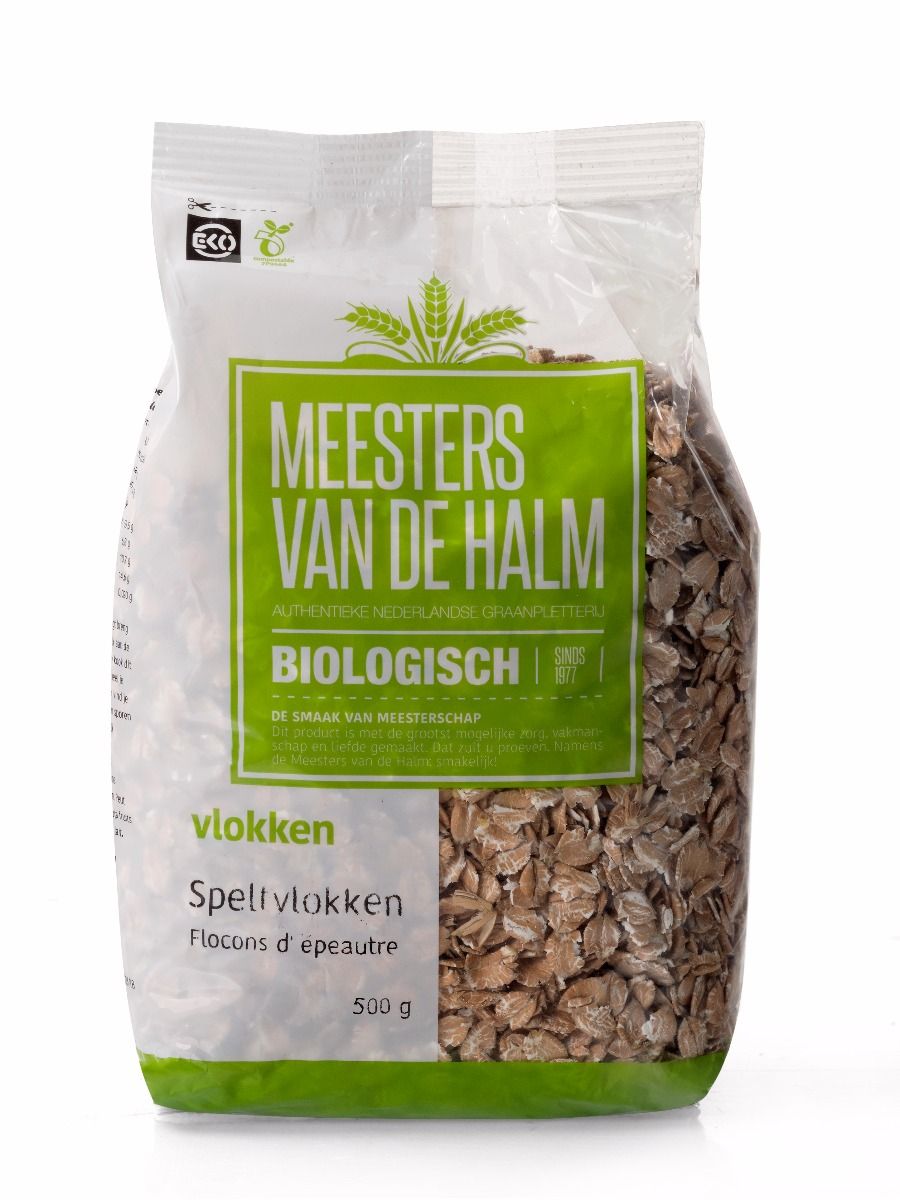 De Halm Speltvlokken (bio) 500 gram