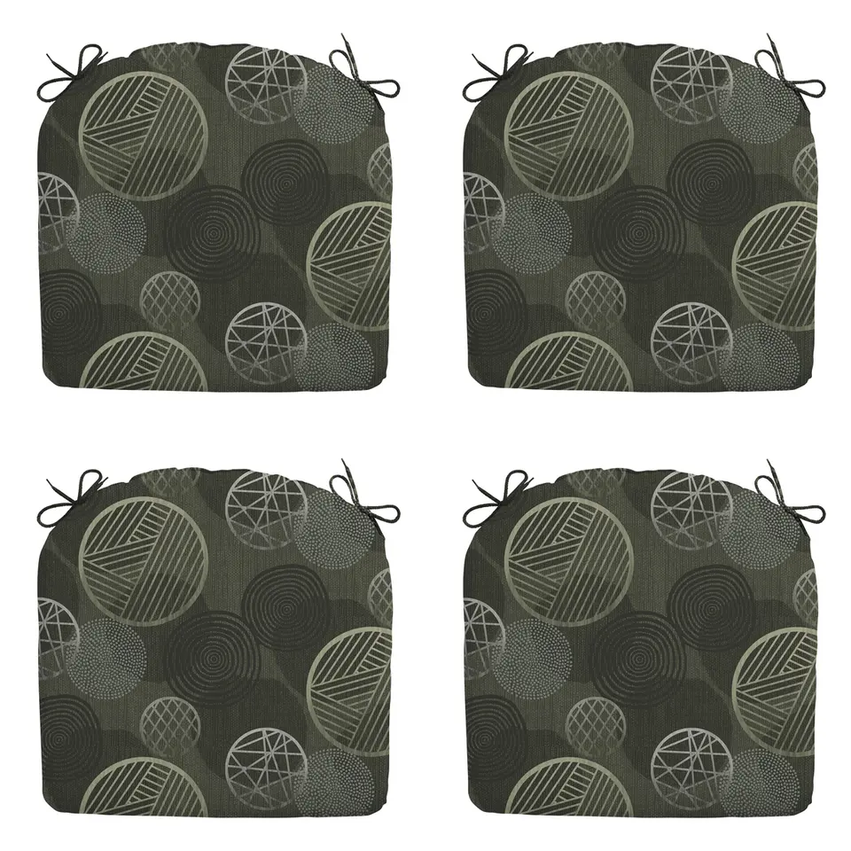 Madison - Zitkussen Circle green - Ca. 46x48 cm - Set van 4