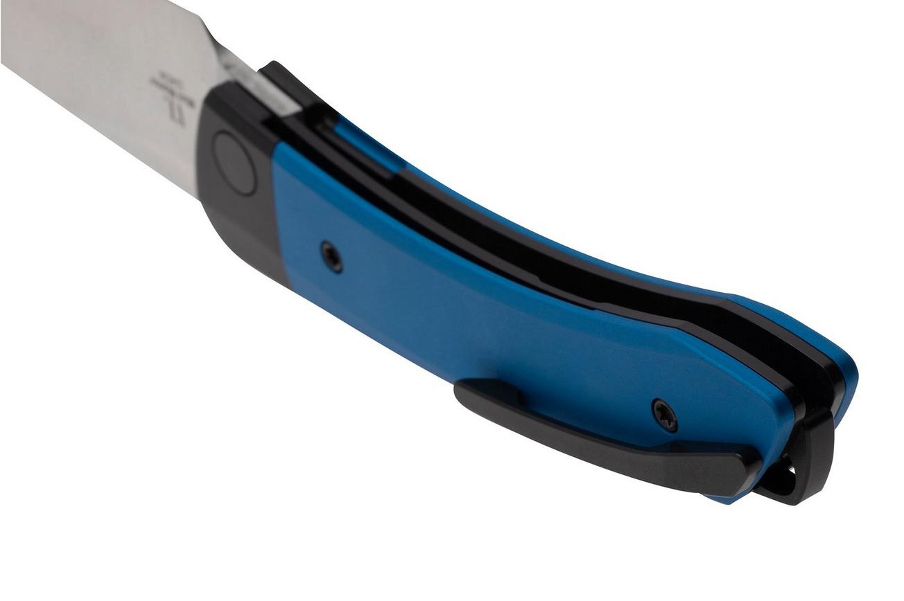 Kizer Vanguard Mini Momo V3663C1 Satin 154CM, Blue Aluminium, zakmes, Vladimir Legachev design