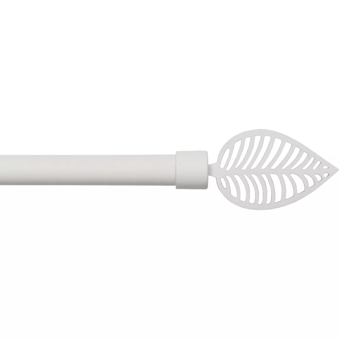Kit de tringle rideau extensible (L120 - L210 cm / D19 mm) Amazonia Blanc mat