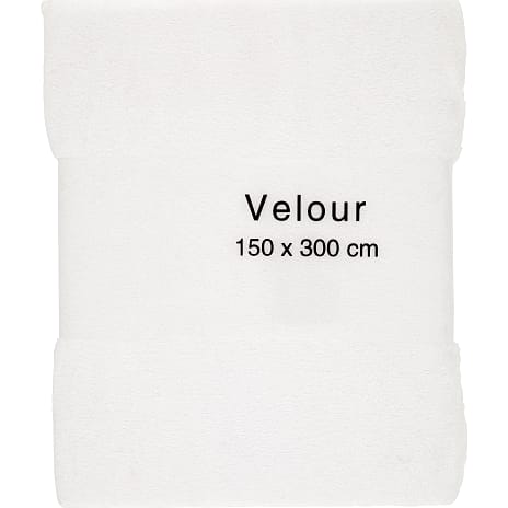 Nervøs velour dug - hvid
