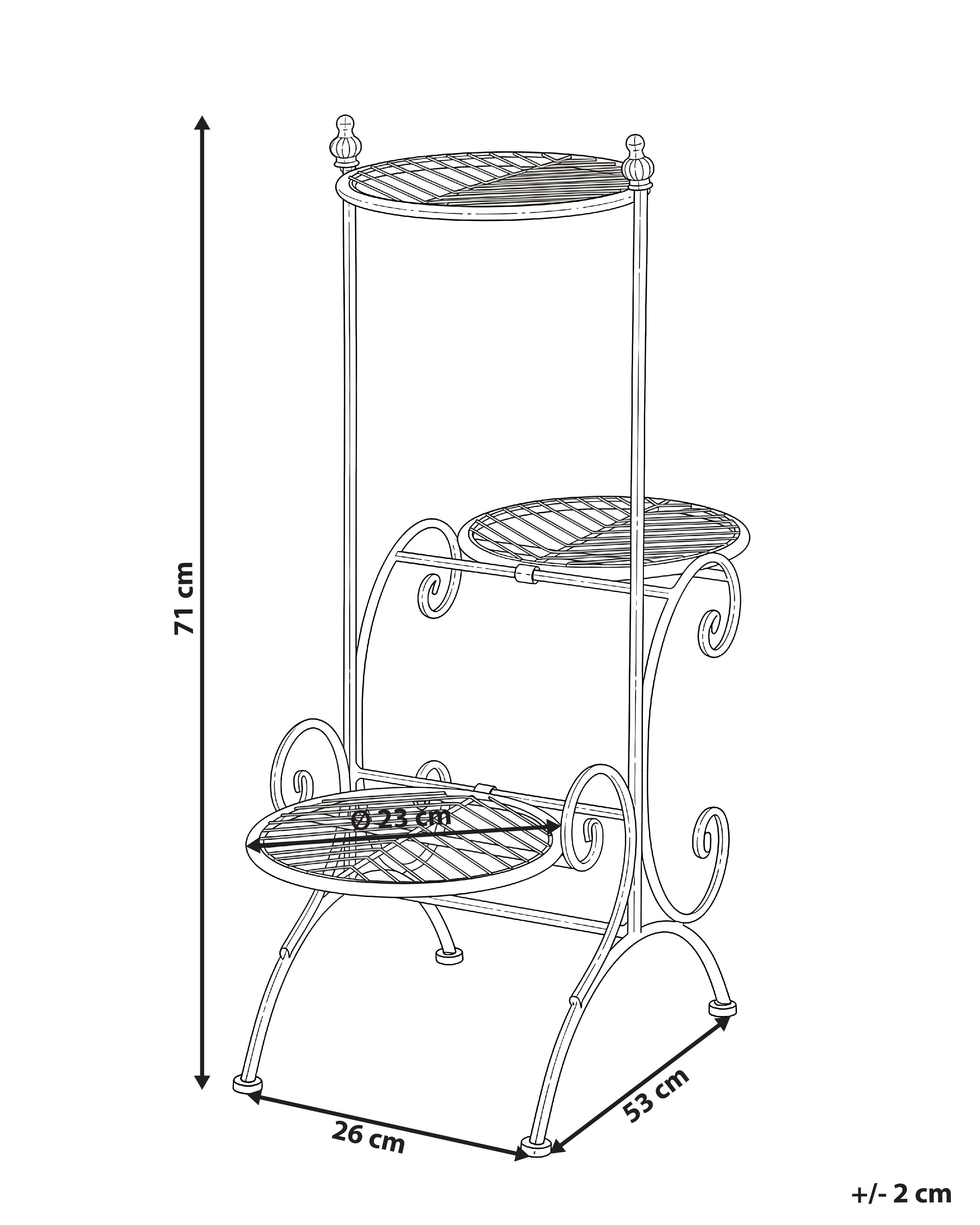 Plantenstandaard ASAGAO Metaal 26 cm Beige
