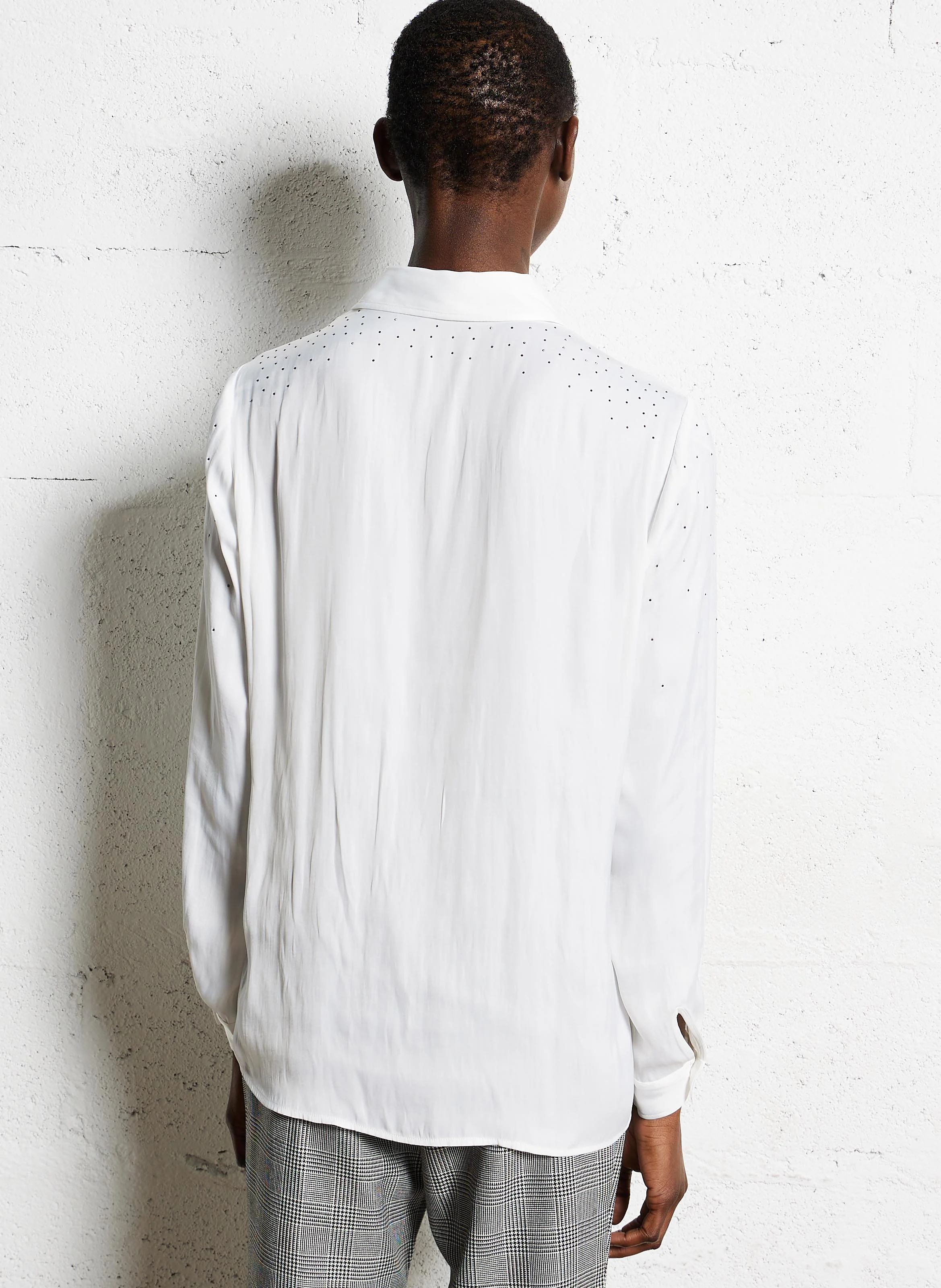 Chemise droite col classique| Blanc