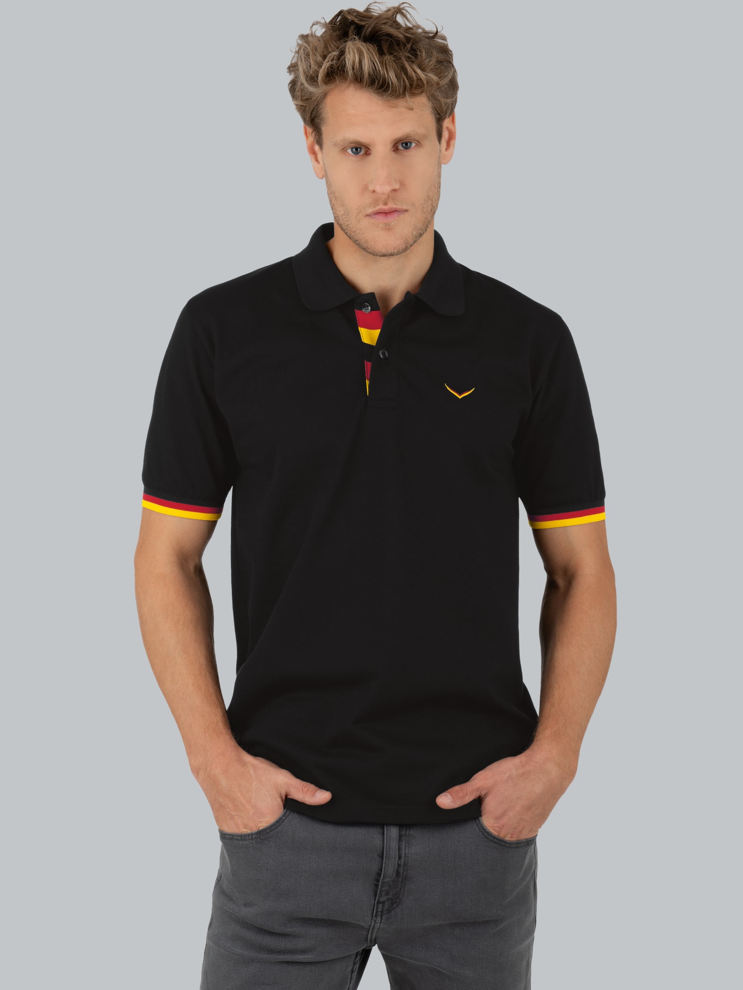 Deutschland Poloshirt Schwarz