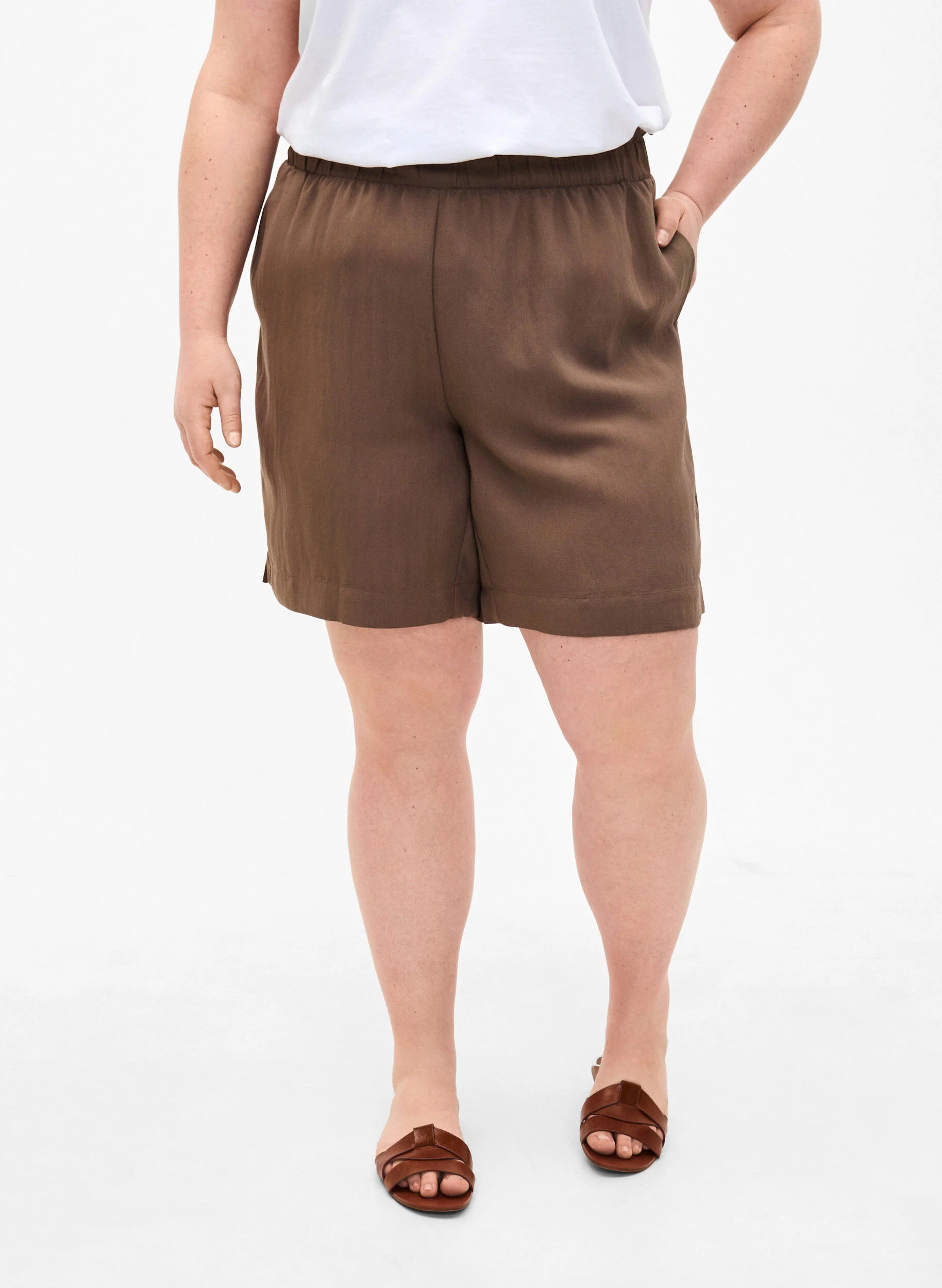 Løse shorts i viskose