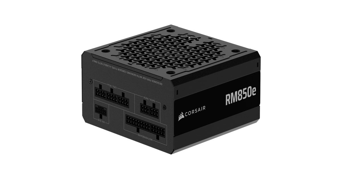 CorsairRM850e (2025) modulaire 850 watt voeding   (Zwart, 1x 12V-2x6, 2x PCIe)