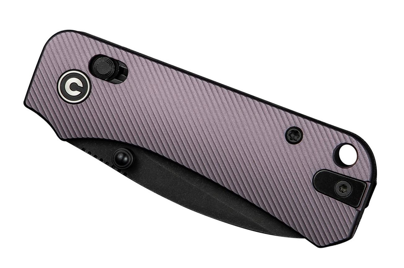 Civivi Baby Banter 2 C23074-2 Black Stonewashed Purple Aluminum Crossbar Lock, zakmes